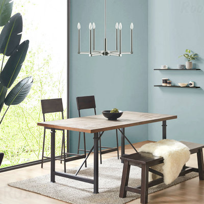 Chandelier - 6-Light Configuration, Contemporary Candelabra Style