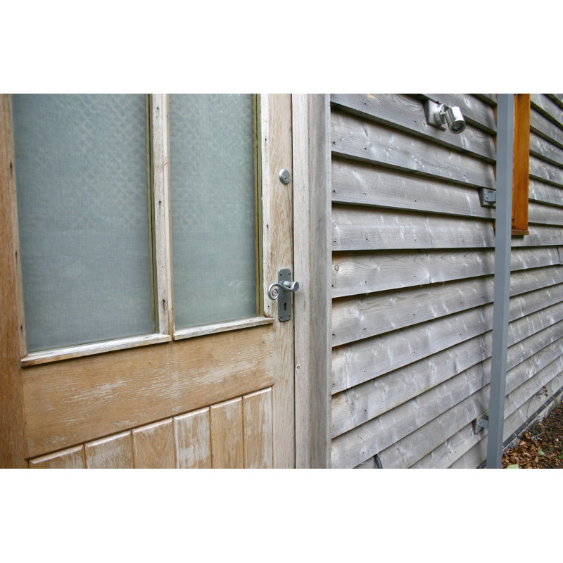 Monkeytail Lock Door Handle, Pewter Patina