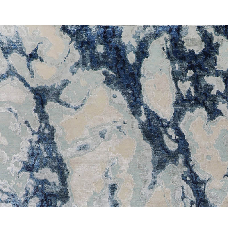 Handmade Wool Abstract Area Rug, Rectangle 10' x 14'