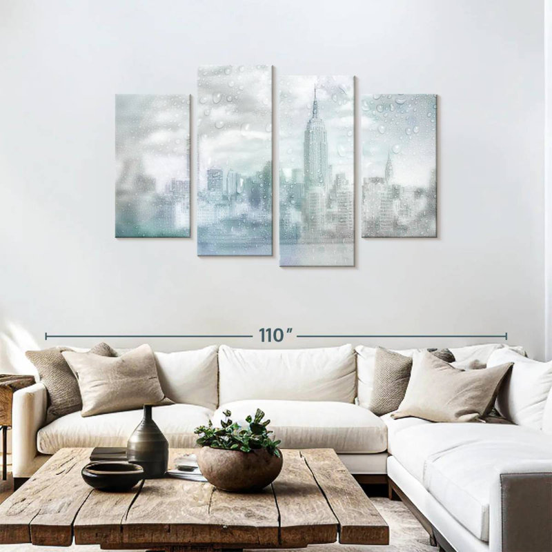 Sireci Midtown Manhattan Rainy Day, 48" H x 75" W