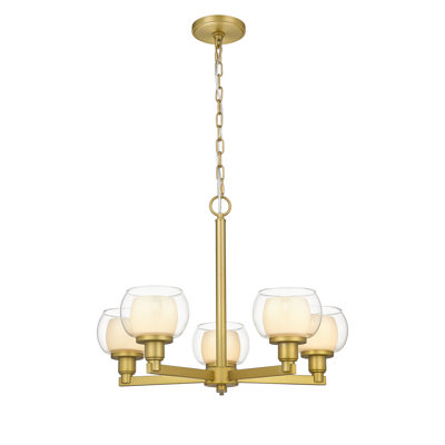 Manuja 5 - Light Dimmable Wagon Wheel Chandelier