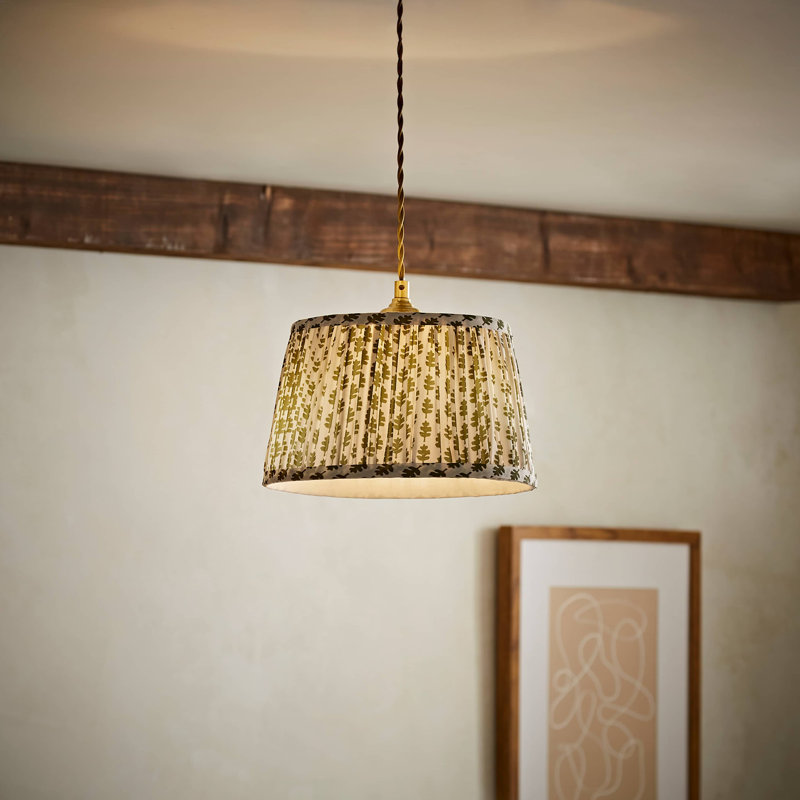 Tavontae Blended Fabric Dome Lamp Shade ( Slip-On ), 15cm H x 25cm W x 25cm D, Green