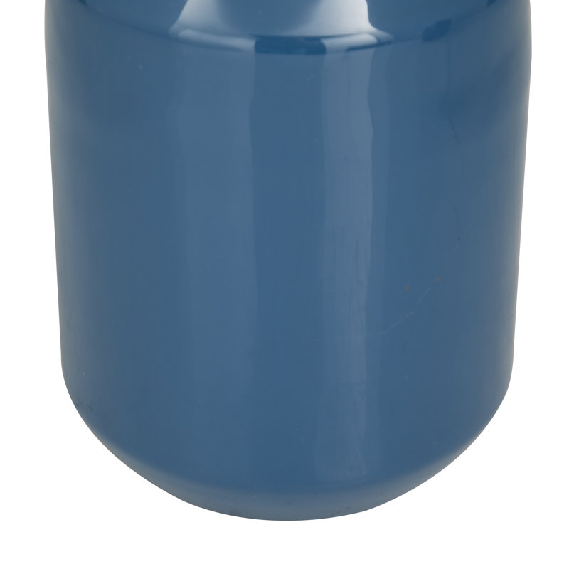 Cole And Grey Modern Iron Vase, Blue