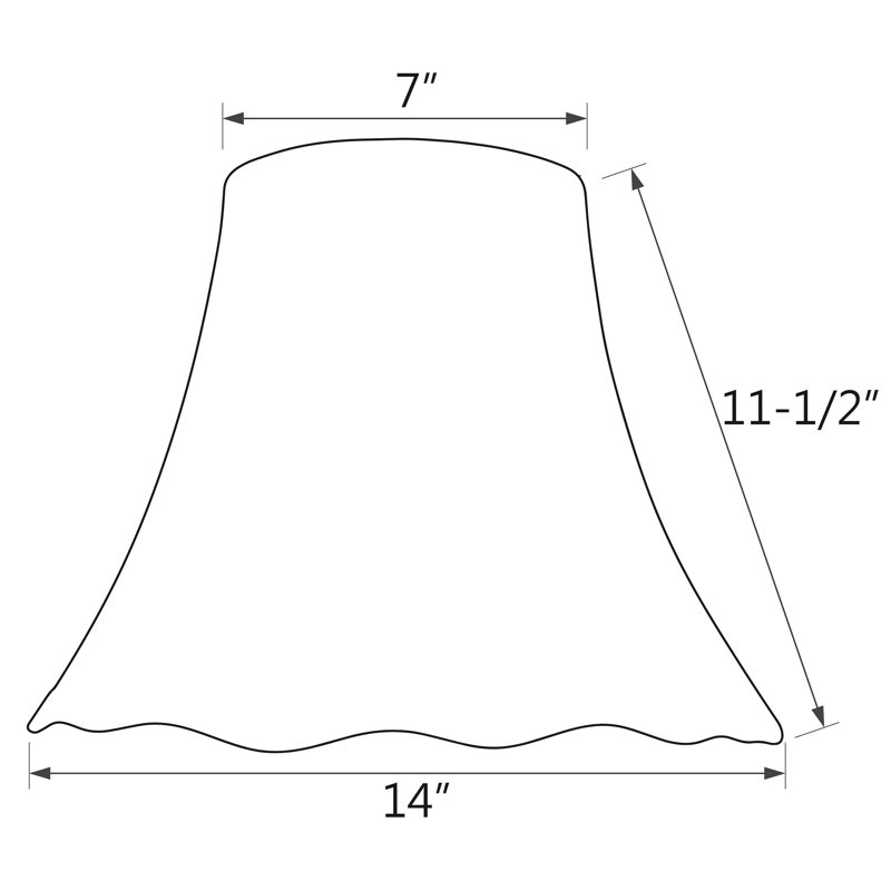 11.5 in. H Silk Bell Lamp Shade