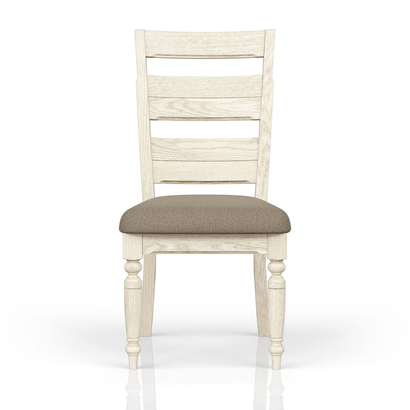 Chaise d'appoint à dossier échelle (ensemble de 2), Blanc
