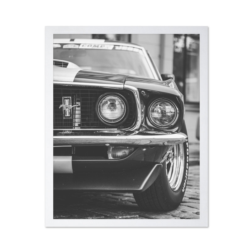 Classic Muscle Car, Poster, White Framed, 08"H x 10"W