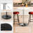 35.5" Round Bar Table, 360° Swivel Height Adjustable Bistro Pub Table, Modern Cocktail Table with Chrome Base-107125755