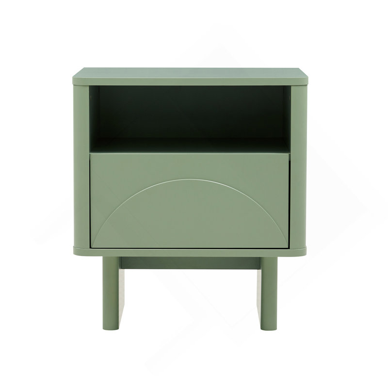 Ella 20" Nightstand in Sage Green (1-Drawer), Sage Green