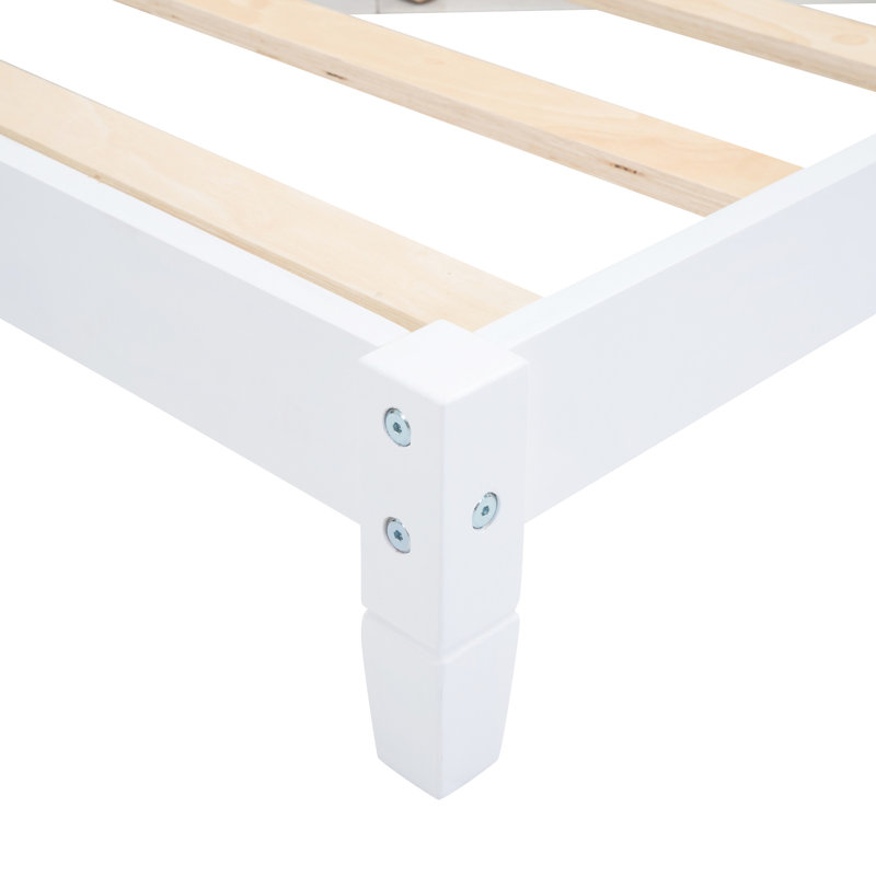 Mid-century Modern Full Size Daybed/ In White - Solid Wood For Bedroom Decor Bed Elegant Look, Full, White