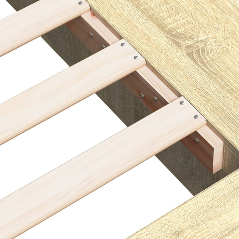 Vidaxl Bed Frame Engineered Wood, Sonoma Oak, 150 x 200cm