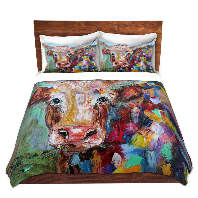 Housse de couette karen tarlton longhorn en microfibre , Simple