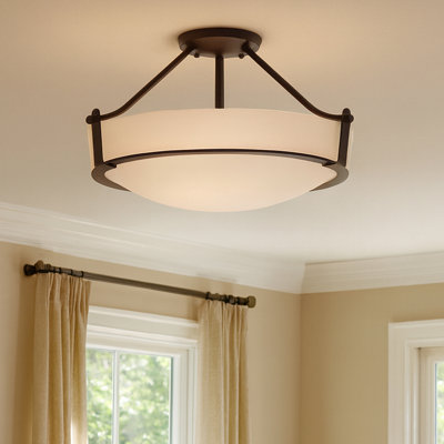 Plafonnier semi-encastré unique à 4 lumières Hathaway