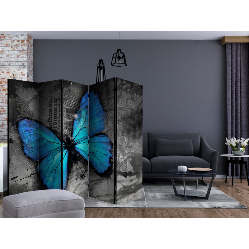 Hayrig 225cm W x 172cm H 5 - Panel Solid Wood Folding Room Divider