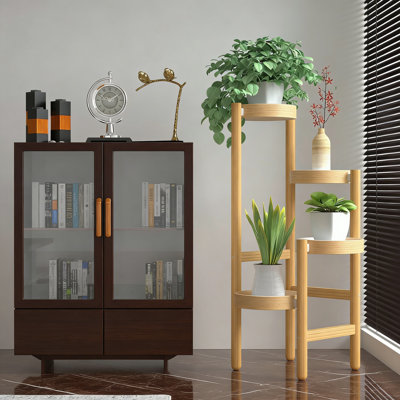 4 Tier Corner Bamboo Plant Stand Indoor Tall Display Rack