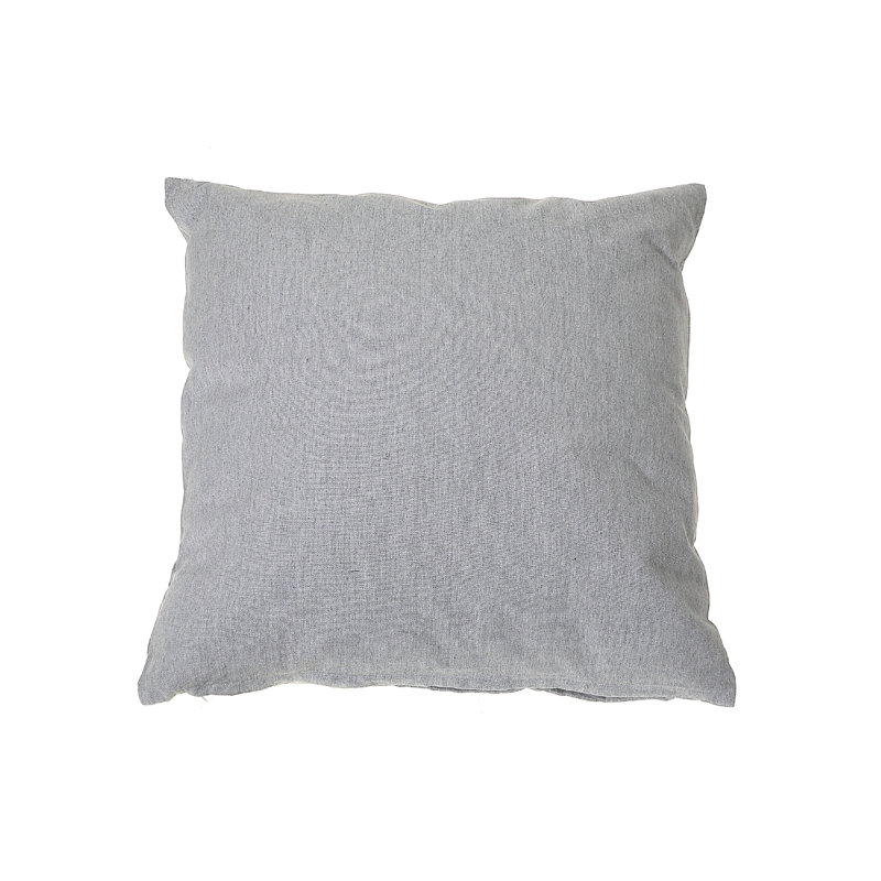 Coussin Chambray avec fermeture à glissière, Gris clair