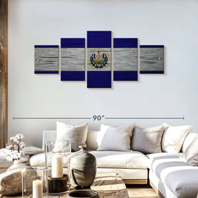 El Salvador Flag, 30" H x 68" W