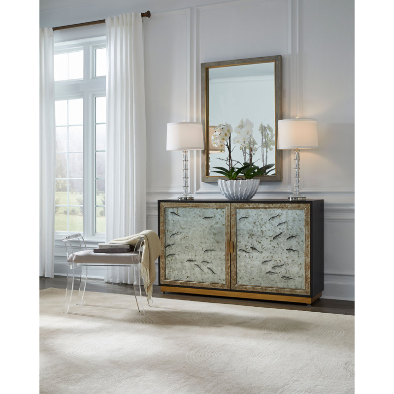 Kensington Wood Flat Wall Mirror, Gray