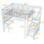 Lit mezzanine en métal avec bureau et escaliers-1477214789-1477214790