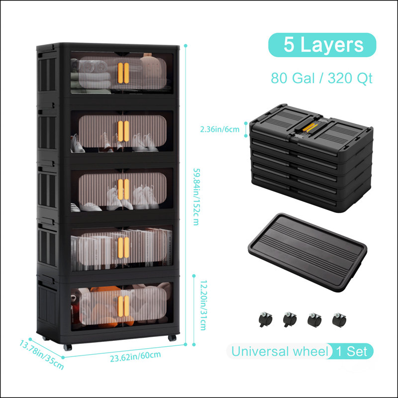 Armoire de rangement 24 po, H 48,43 po x l 23,62 po x P 13,78 po, 4