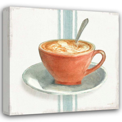 Art sur toile tendue Lark Manor ™ Nai, Danhui, "Wake Me Up Coffee III" avec rayures sans biscuit
