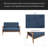 Mid-Century Modern Solid Loveseat Sofa-1104196323