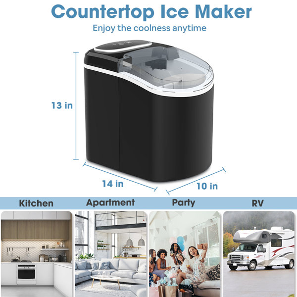 Oylus 26 Lb. Daily Production Cube Clear Ice Portable Ice Maker