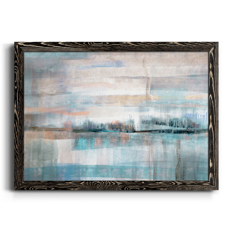 Pastel Valley - Peinture sur toile encadrée, H 24 po x l 18 po x P 1,5 po, Toile avec cadre noir