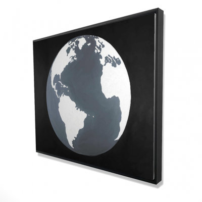 Earth Satellite View Print On Canvas