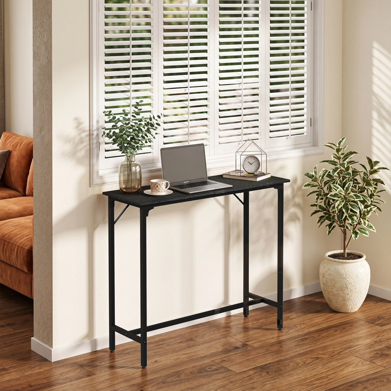 43'' Counter Height Bar Table Rectangular Pub Table Sofa Table, Black