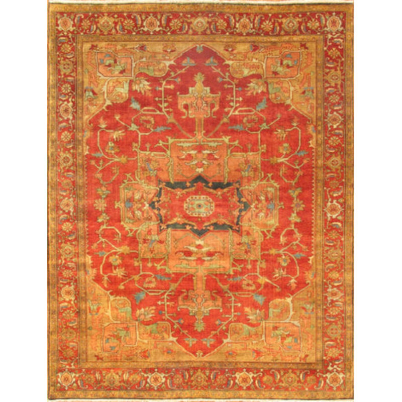 Citrana Oriental Area Rug in Rust