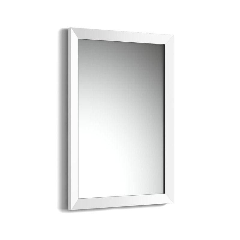 Mirror Cabinets W H Wall Mounted Required Framed Medicine Cabinet Mirror Fixed, 70cm x 50cm, White