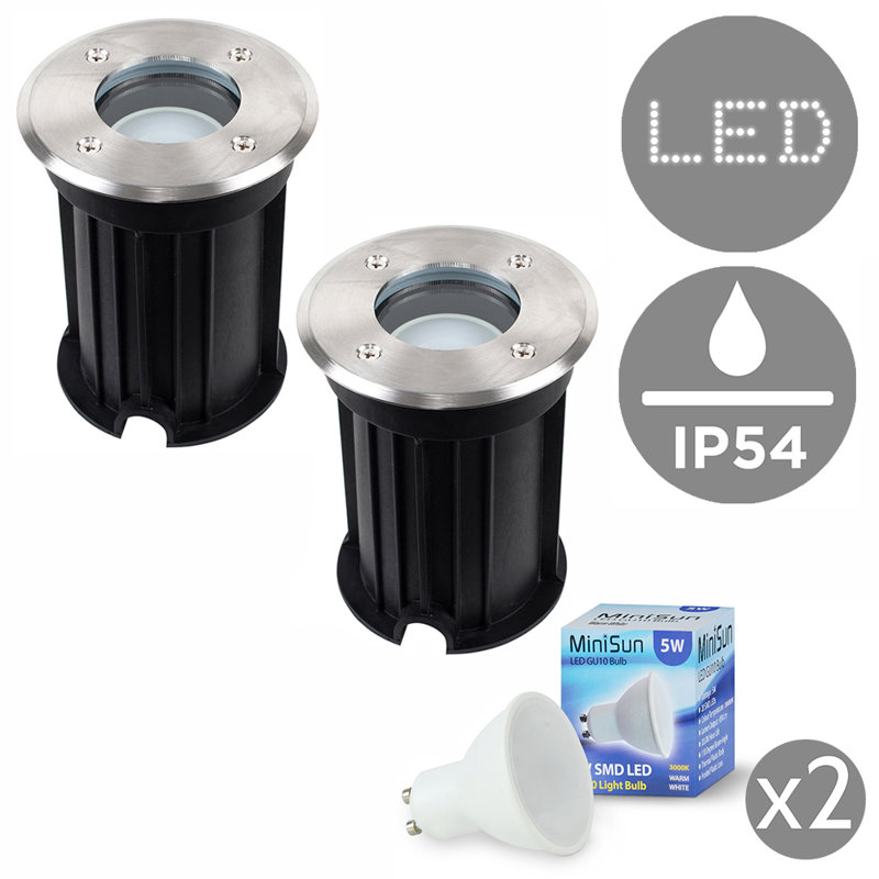 Bulma Silver Well Light Pack (Transformer Included), LED Bulb Included