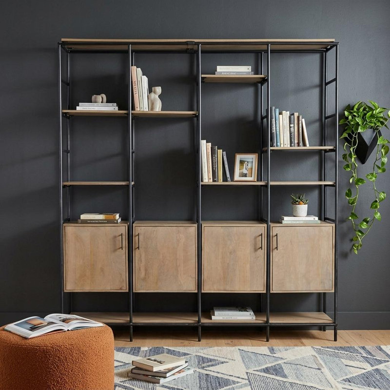 Étagère à livres H 82 po x l 90 po Zona, H 90 po x l 82 po