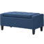 Banc de rangement avec repose-pieds, banc d'entrée rembourré avec siège, avec plateau relevable et pieds en bois d'hévéa-1585718184
