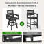 Tabouret de bar pivotant pour l'extérieur