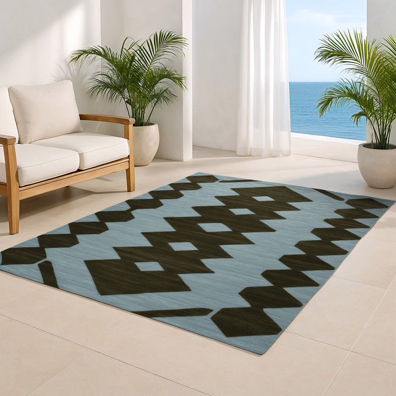 Tapis brun intérieur et extérieur Trellis, Rectangulaire 8 pi x 10 pi