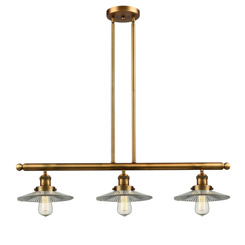 Miramontes 3 - Light Kitchen Island Pendant, Brushed Brass