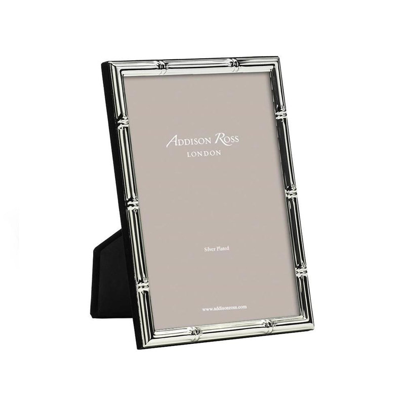 Cadre photo en bambou, 4 po x 6 po, Plaqué argent