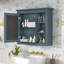 Armoire à pharmacie 30 po x 28 po, armoire de rangement murale pour salle de bain, armoire murale moderne avec miroir, armoire à pharmacie, armoire à miroir avec 3 tablettes ouvertes (meuble-lavabo non inclus)
