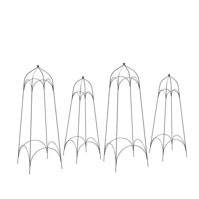 Archit Metal Plant Support, Grey, 107cm H x 38cm W x 38cm D, 4
