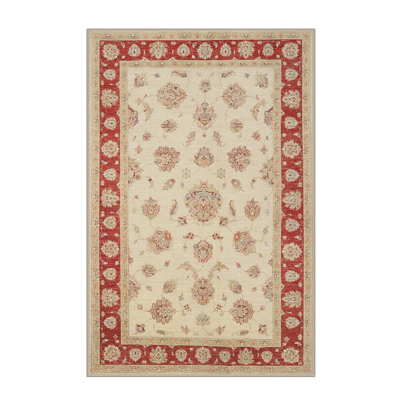 Tapis traditionnel brun / beige Grudnitski, Rectangle 6 pi x 9 pi