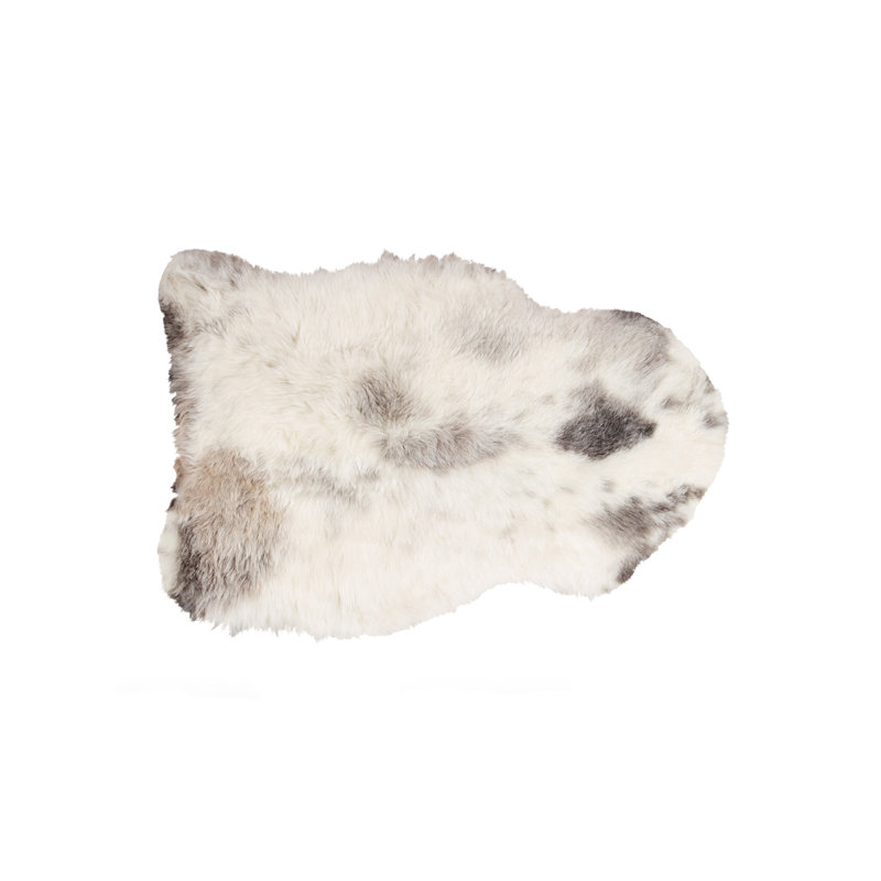 Tapis tacheté en peau de mouton Friedman, Nouveauté 6 pi x 7 pi