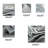 " Gray Infinite Ripples " 5 Piece Art Graphic Art Print