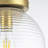 Burstyn 1-Light Modern Ribbed Glass & Metal Flush Mount Ceiling Light
