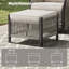 Ensemble de 2 repose-pieds en osier d'extérieur en osier PE avec coussin beige pour cour ou terrasse-997422452