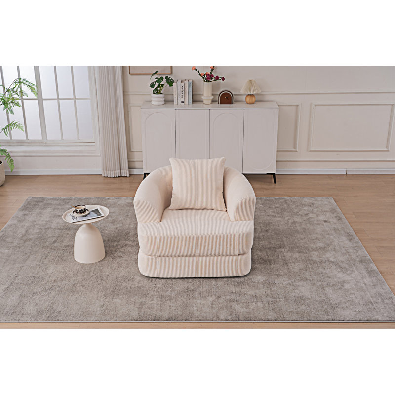 Fauteuil inclinable pliable (fauteuil inclus), Beige