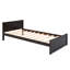 Lit mezzanine simple avec lit autonome, tablettes, bureau et garde-robe-210890902