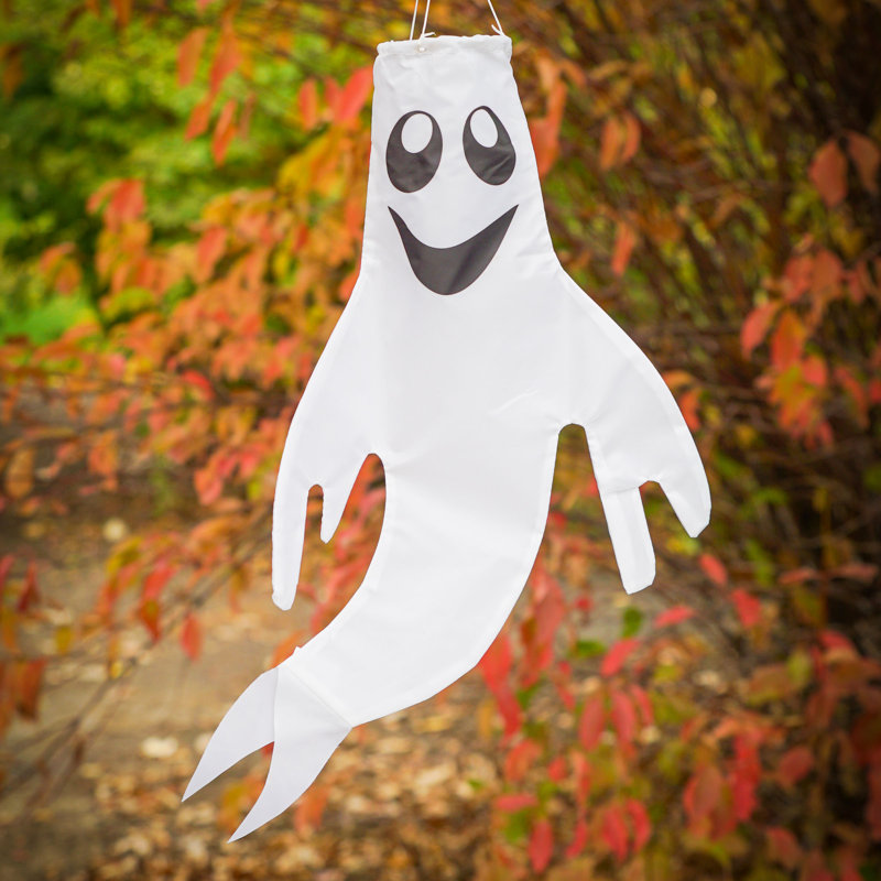 Ghost Windsock, 18" H x 12" W x 3" D
