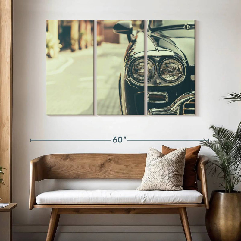 Mehar Vintage Jaguar Car, 32" H x 50" W