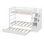 Lit simple superposé simple avec lit gigogne simple et 3 escaliers de rangement-112715682